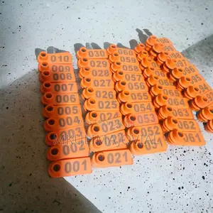 Orange Color Easy to Identify Slim Tags for Sheep Goats