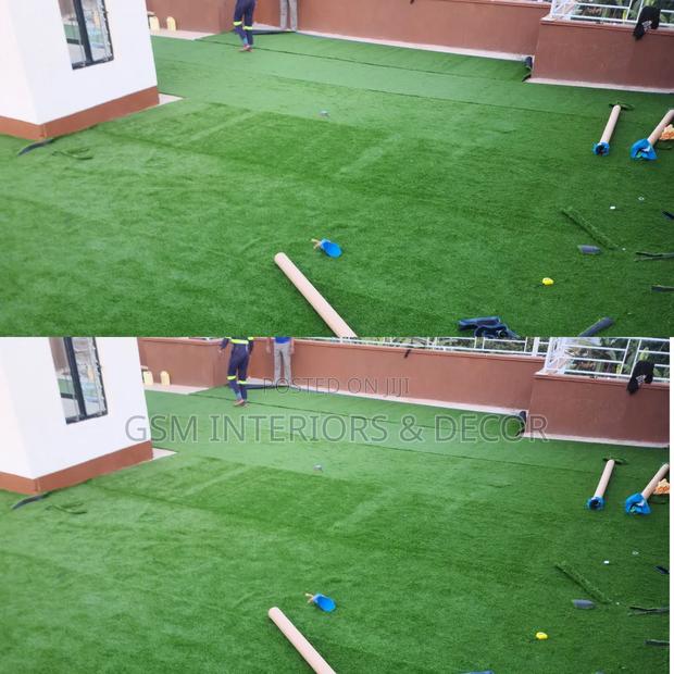 Rooftop Green Grass Fake Grass Carpets 2m - main view