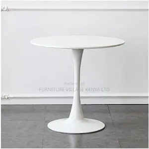 Modern Round Dining Table 90cm White