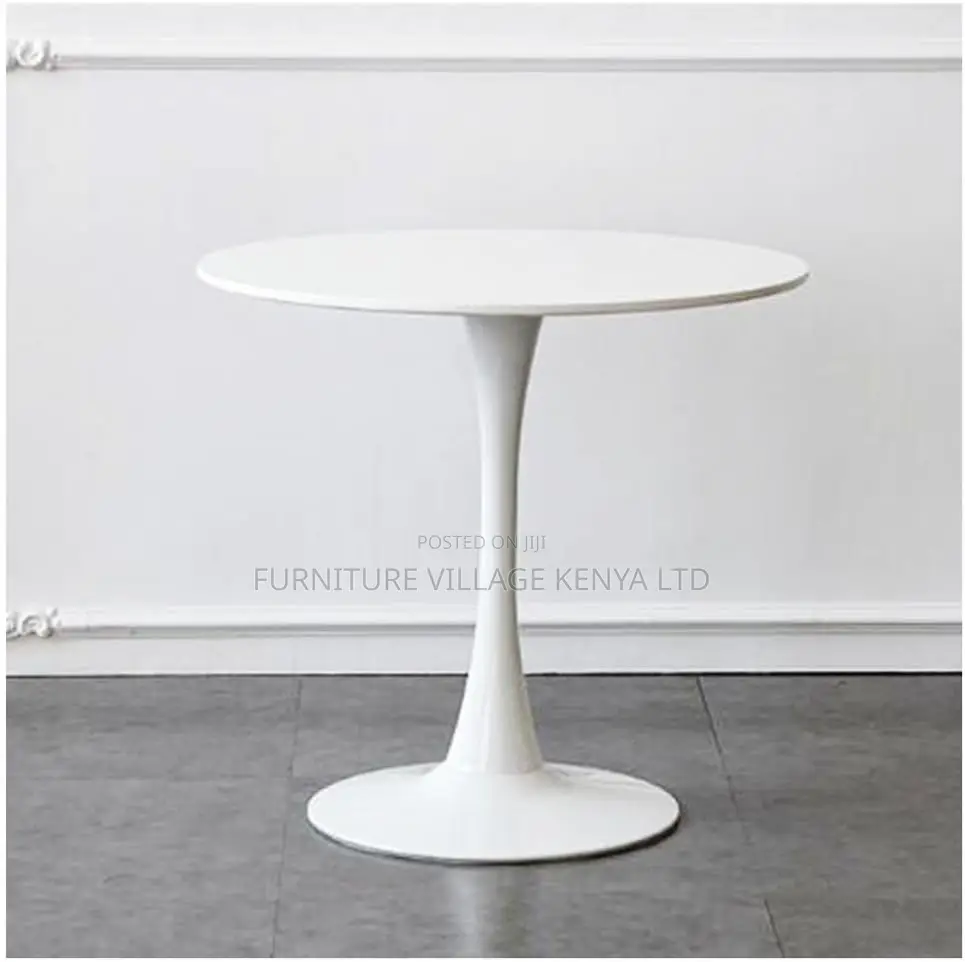Modern Round Dining Table 90cm White