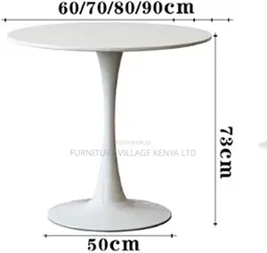 Modern Round Dining Table 90cm White