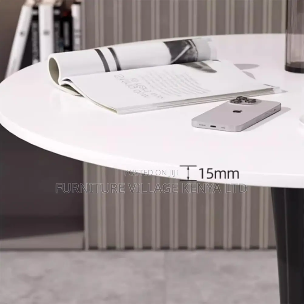 Modern Round Dining Table 90cm White