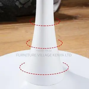 Modern Round Dining Table 90cm White