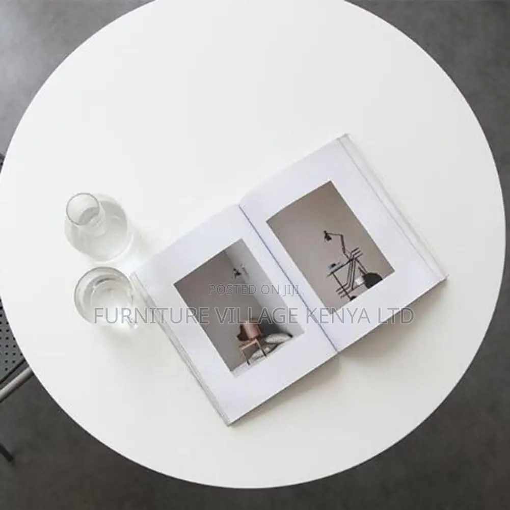 Modern Round Dining Table 90cm White