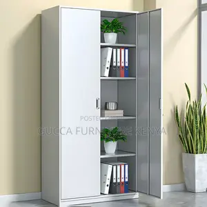 Cabinets:2-Door Modern White Steel Storage Cabinet