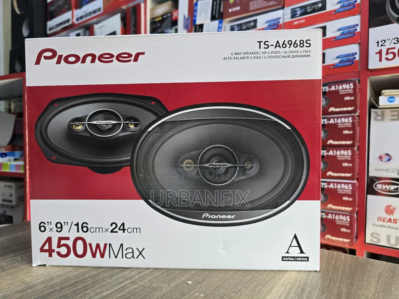 Pioneer 450watts 6 by 9 Oval Midrange Speakers TS-A6968S