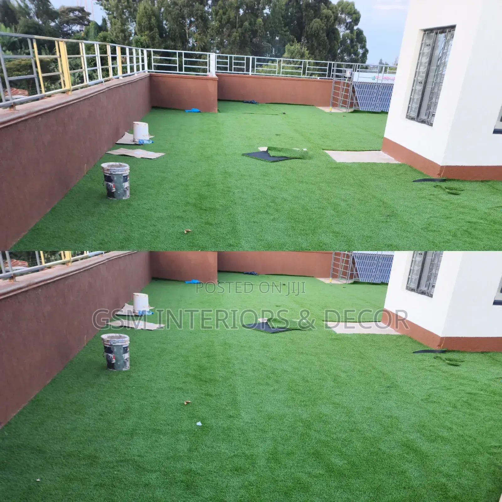 Aartificial Green Grass Carpets for Flat Roofs 2m