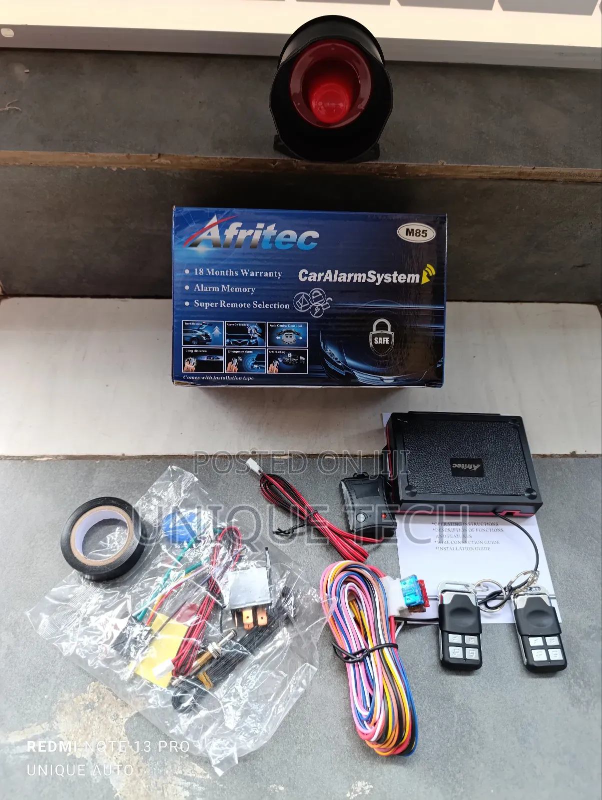 Afritec Car Alarm: Seamless Protection, No Cut-Out Feature