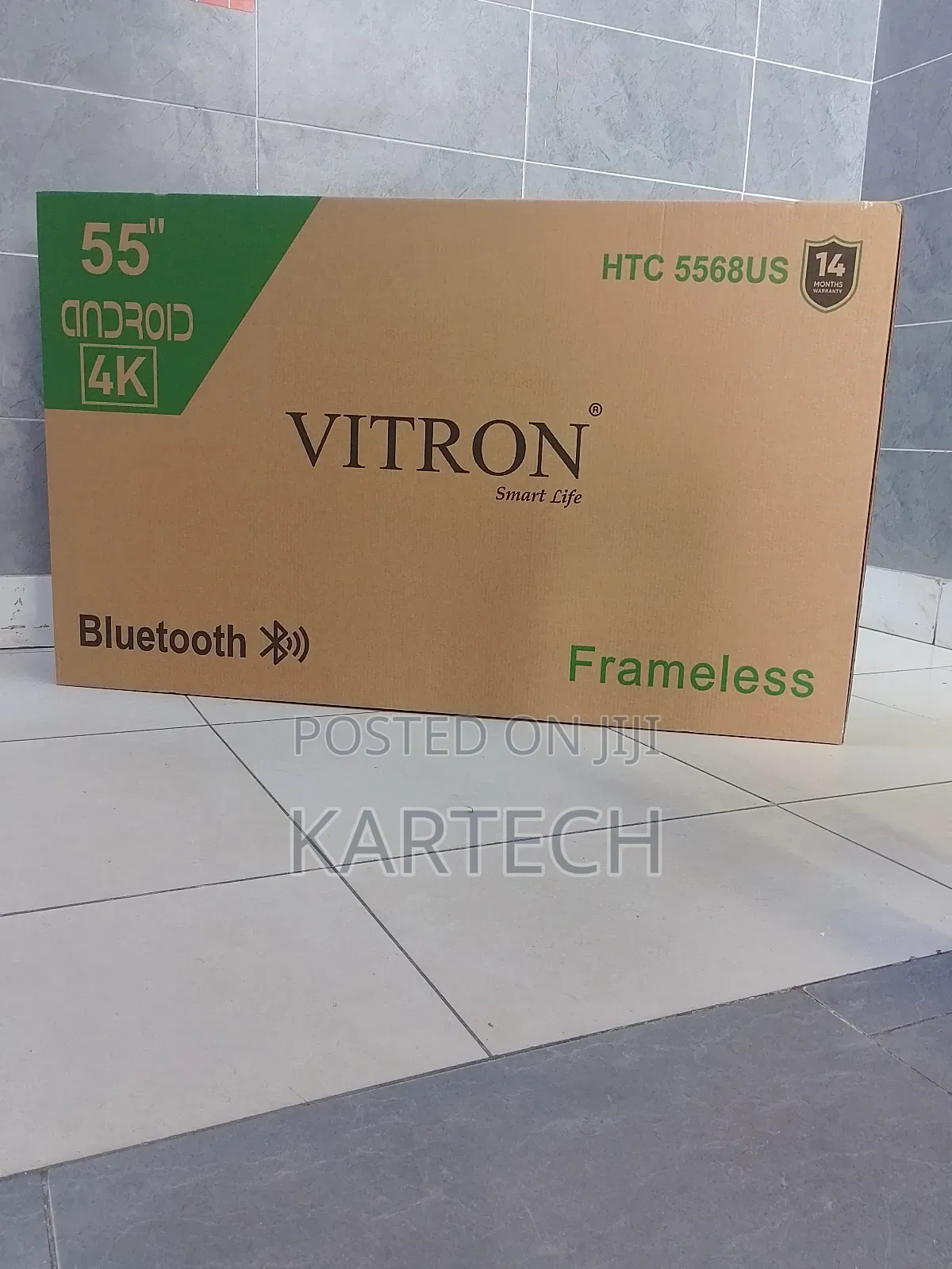 Vitron 55 Inches Smart Android Flameless Tv,Bluetooth (5568)