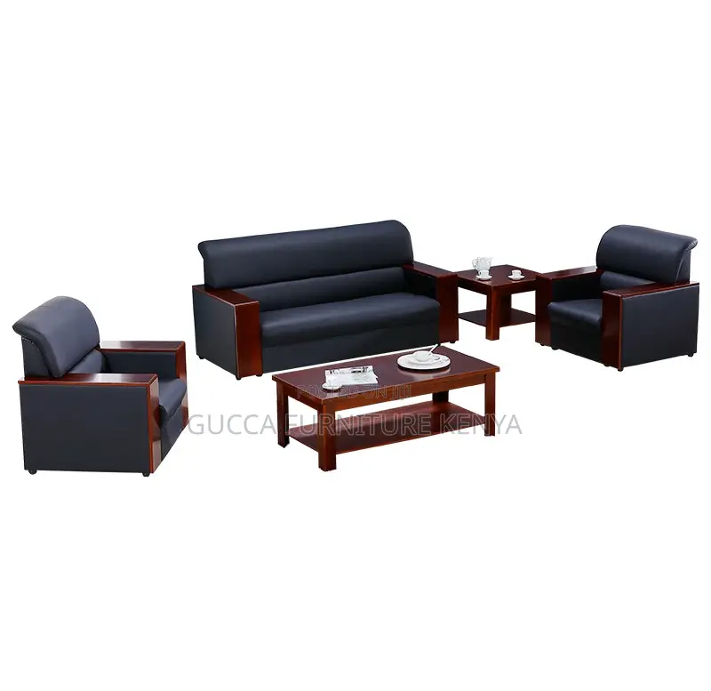 Sofas:5-Seater Reception Business Leather Office Sofa