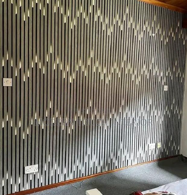 Shiny Fluted 3D Wallpaper - main view