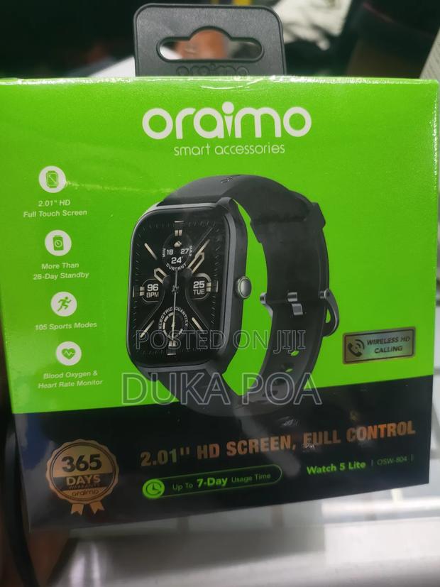 Smart Watch, Oraimo Smart Watch Black With Wireless Calling - main view
