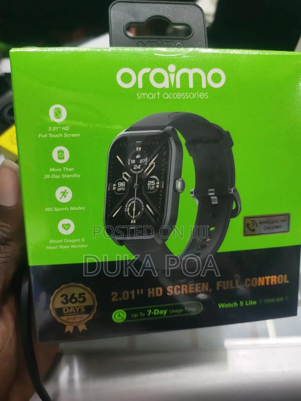 Smart Watch, Oraimo Smart Watch Black With Wireless Calling - thumbnail 2