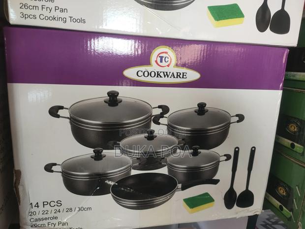 TC Cookware - 14-Piece Non Stick Pots and Pans Set