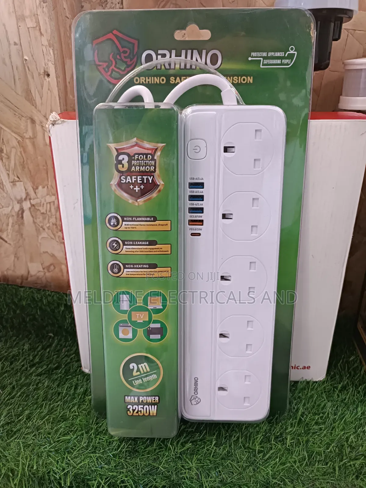 5way Extension Cable With USB and Type C Charger