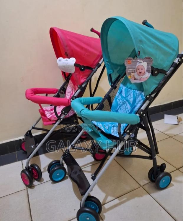 Red and Blue Baby Stroller - main view