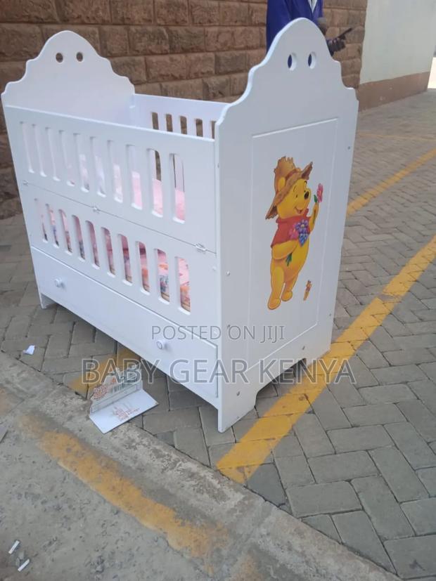 Baby Cot With Lower Drawers - main view