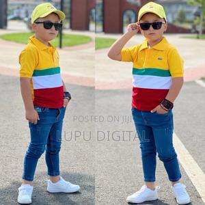 Denim Trouser, a Polo T Shirt and Cap