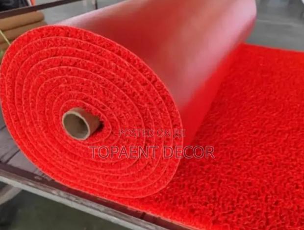 Rubber Backing Red PVC ANTISLIP MATS - main view