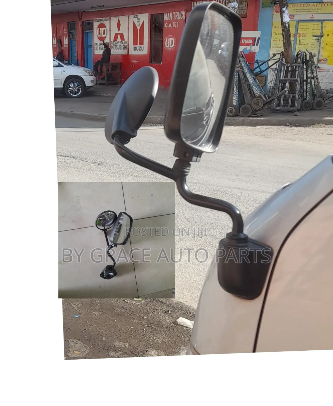 Side Mirror Hiace 7l/9l Left Complete With Handle.