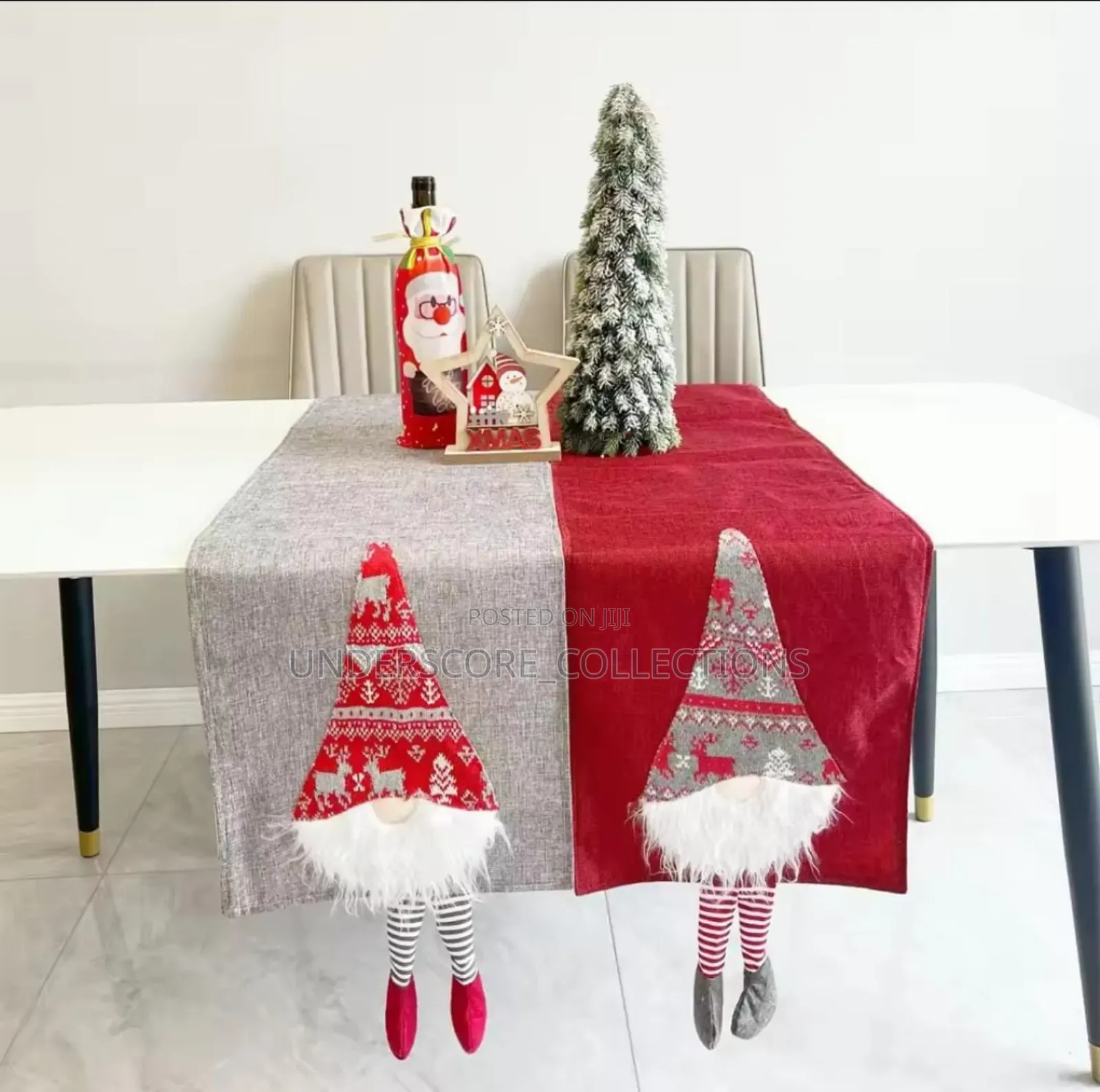 :Christmas Table Runner 
 Faceless Cartoon Themed.