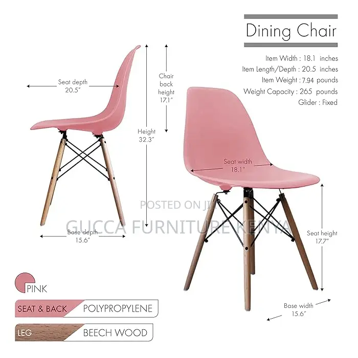Home Chairs: Modern Armless Eames Dining Chairs