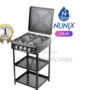 Nunix Cooker 3+1plate Standing Cooker Plus Shelves