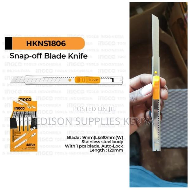 Utility Knife Thin Slim INGCO Snap-off Blade - main view