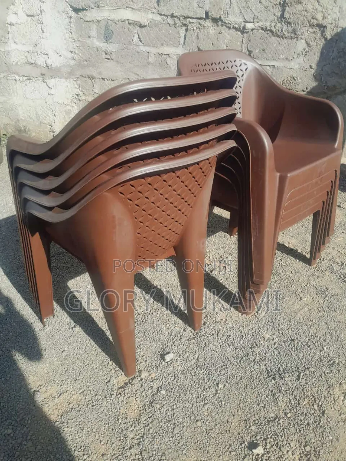 Brown Plastic Hanging Chairs