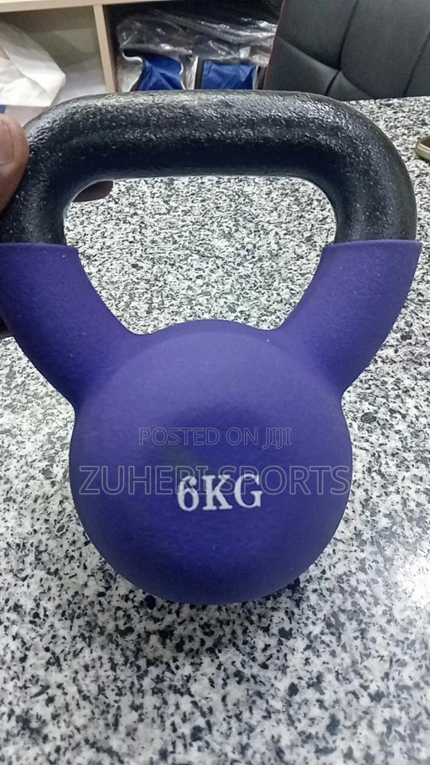 6kg Kettlebell; Vinyl Coated Cast Iron, Heavy Duty Workout