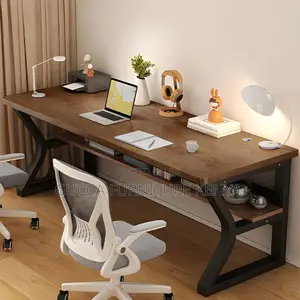 Clerical Desking: Rectangular Reclaimed Wood Work Desk