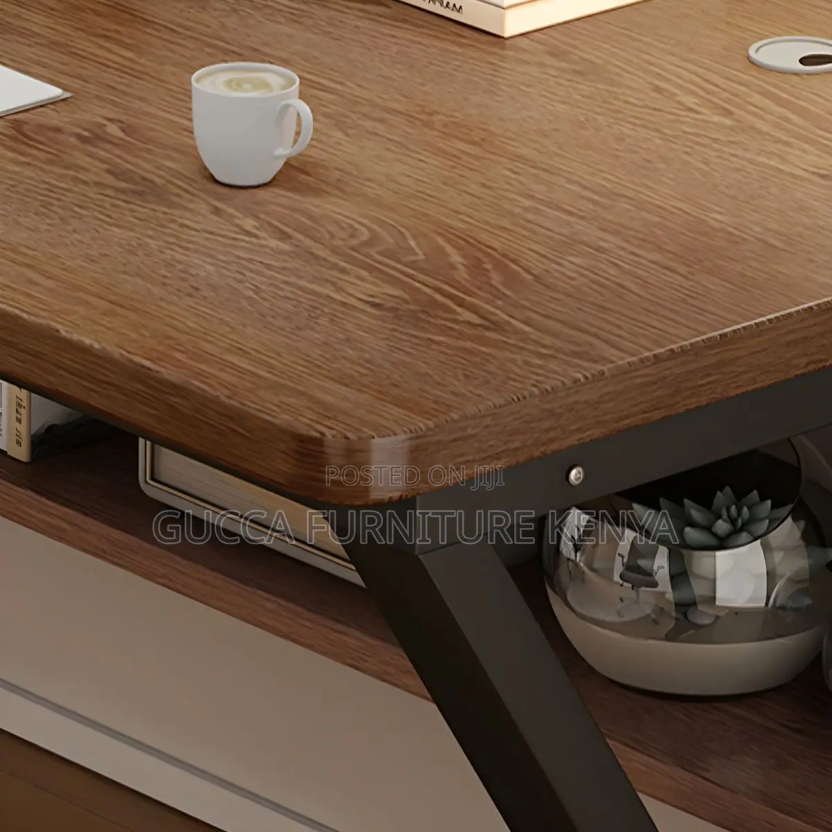 Clerical Desking: Rectangular Reclaimed Wood Work Desk