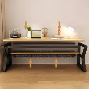 Clerical Desking: Rectangular Reclaimed Wood Work Desk