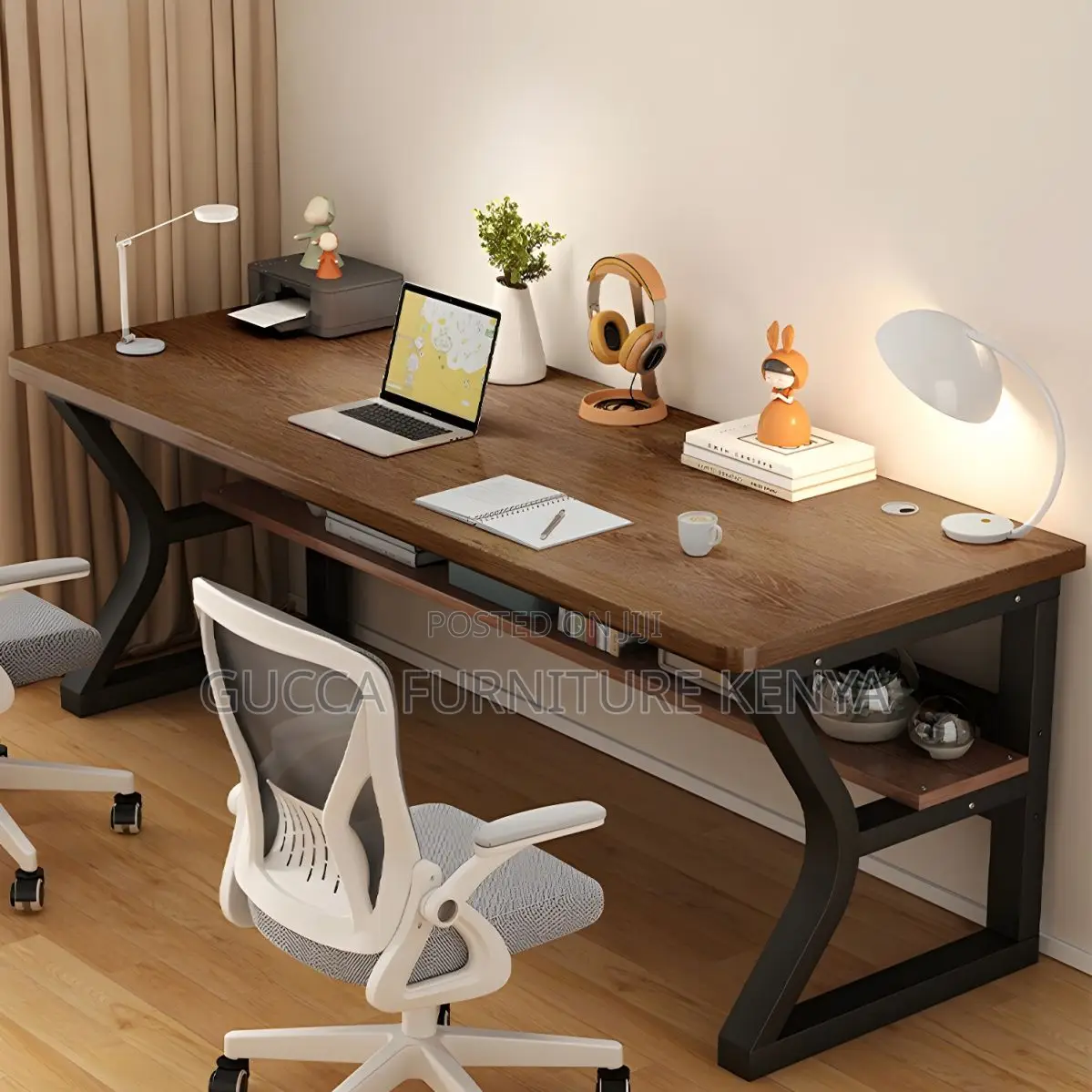 Clerical Desking: Rectangular Reclaimed Wood Work Desk