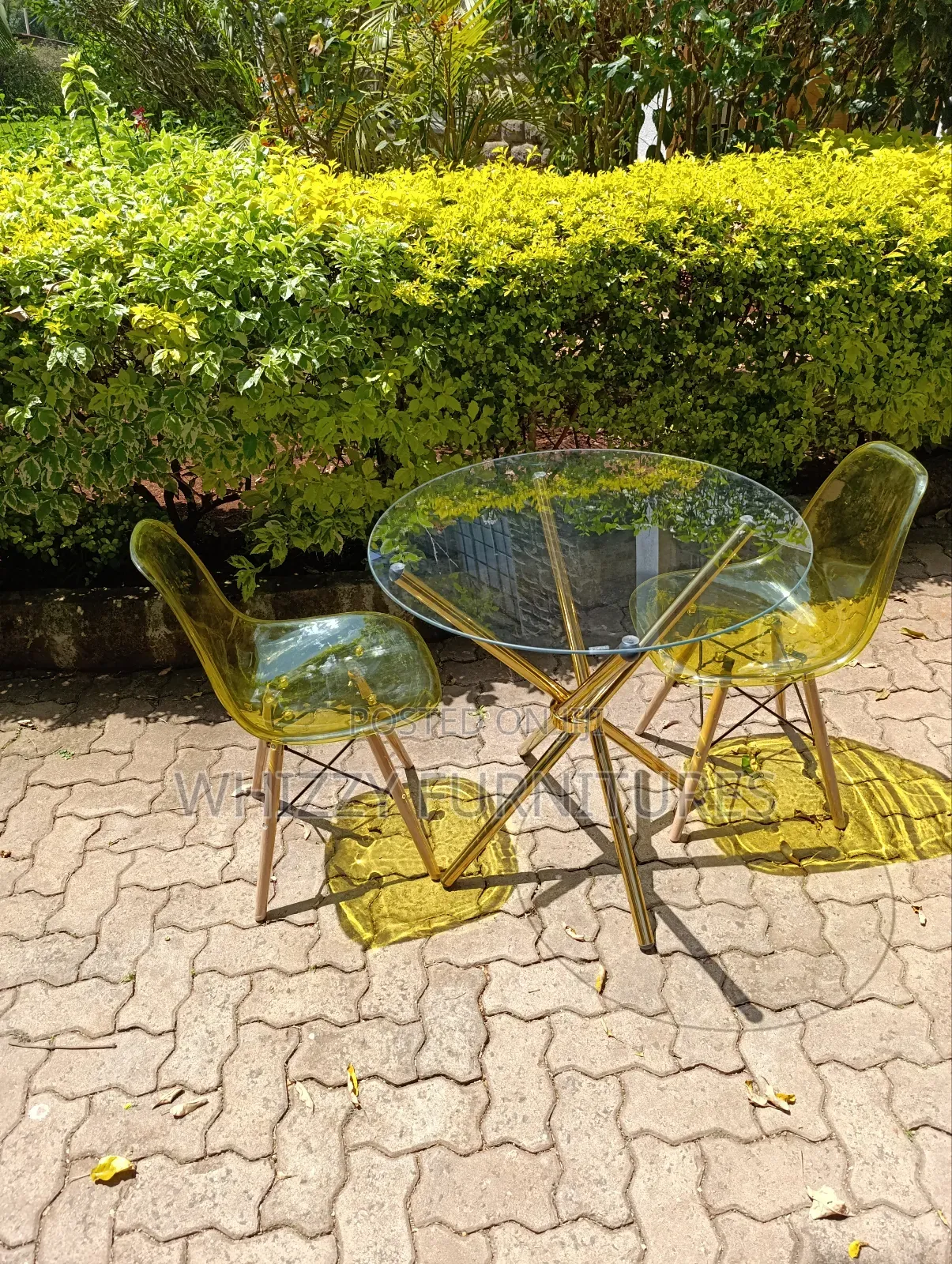 Glass Top Outdoor Table and Chairs