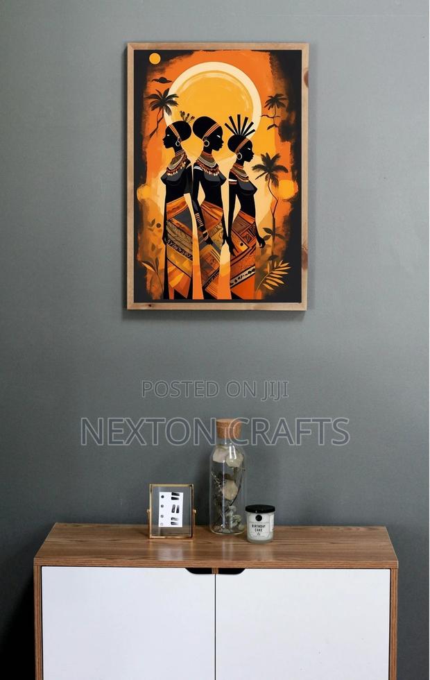 Wooden African Art Picture Frame Size A2