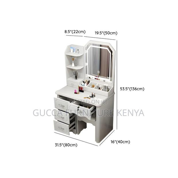 Dressers: Trendy Standard White Vanity Table - thumbnail 4