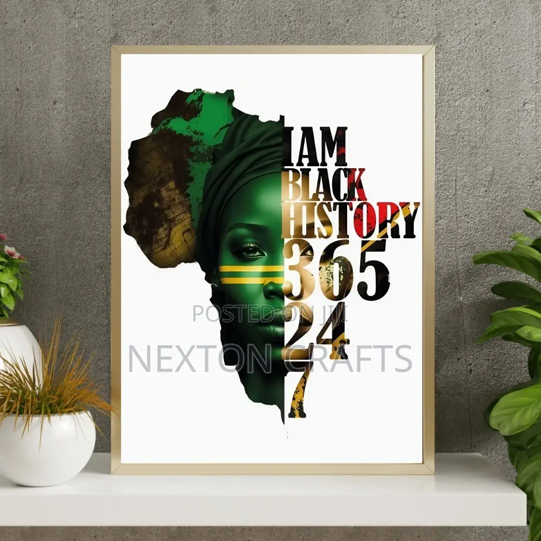 Golden African Picture Frame Size A2