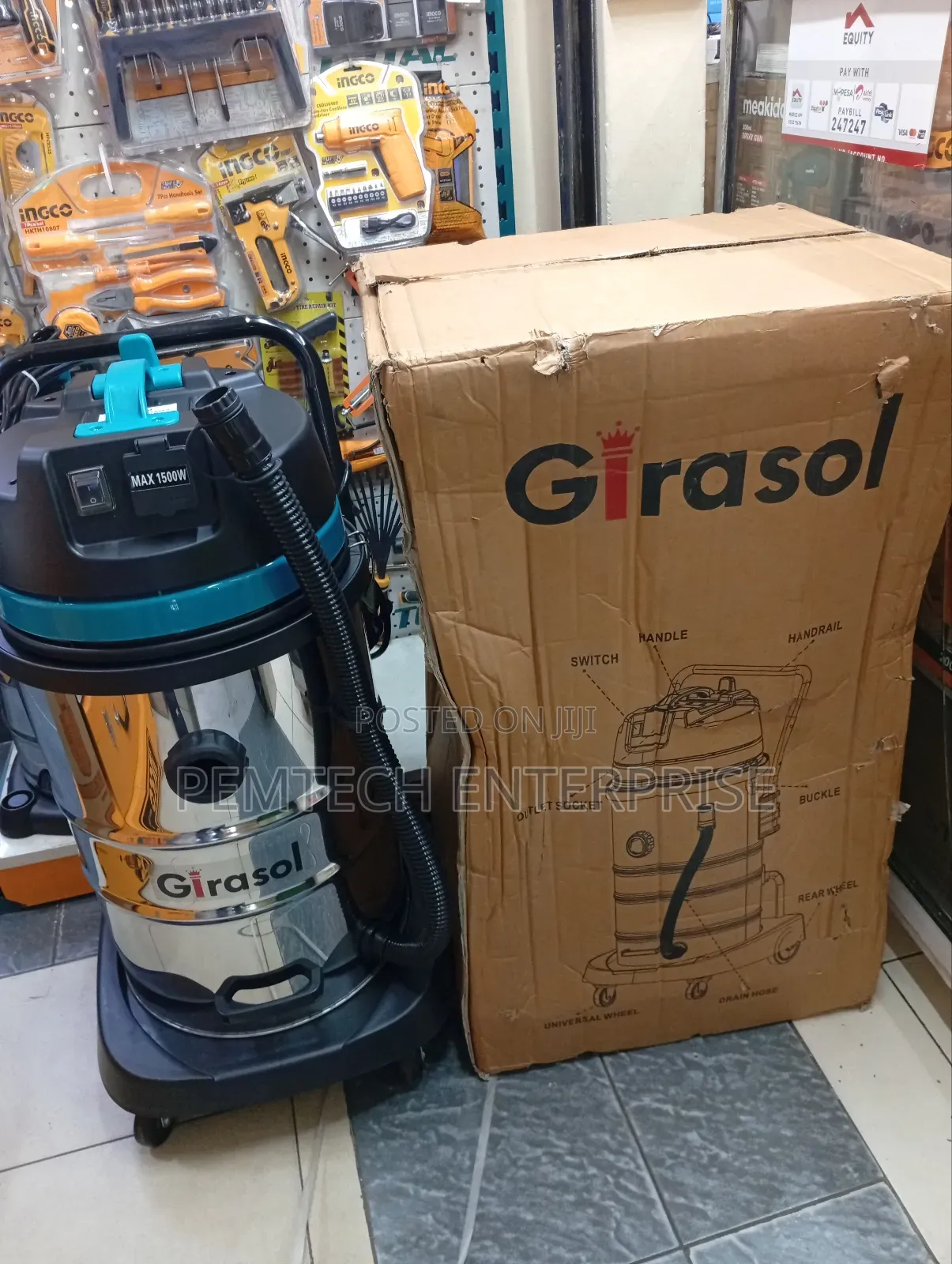 Girasol Commercial Vacuum Cleaner 50l