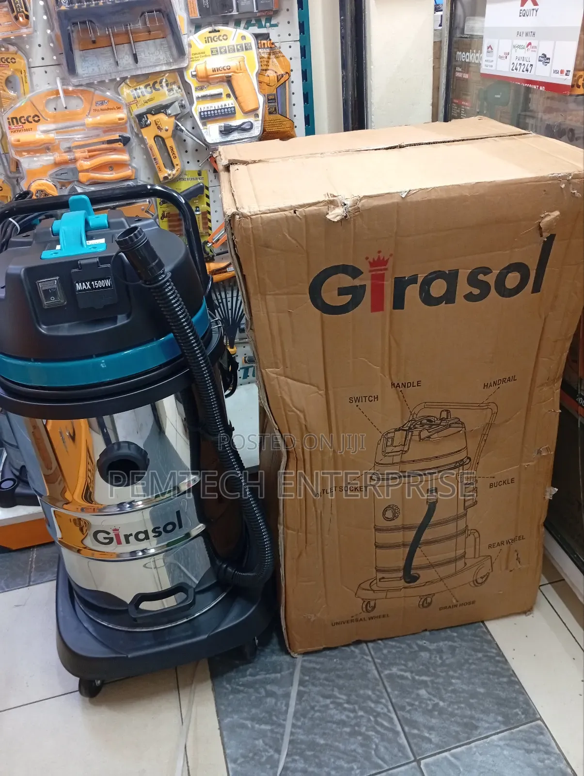 Girasol Commercial Vacuum Cleaner 50l