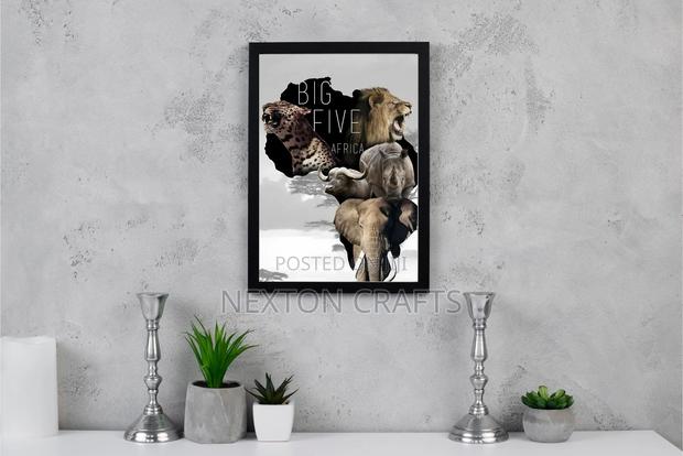 Big Five Frame African Arwork Size A2 Picture