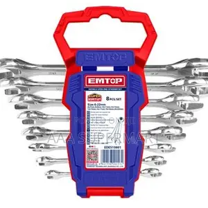 Emtop Edes10801double Open End Spanner Set