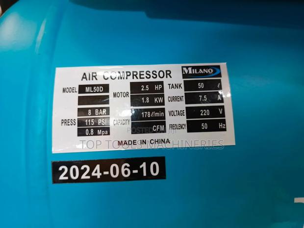 Milano 50L Air Compressor - thumbnail 2