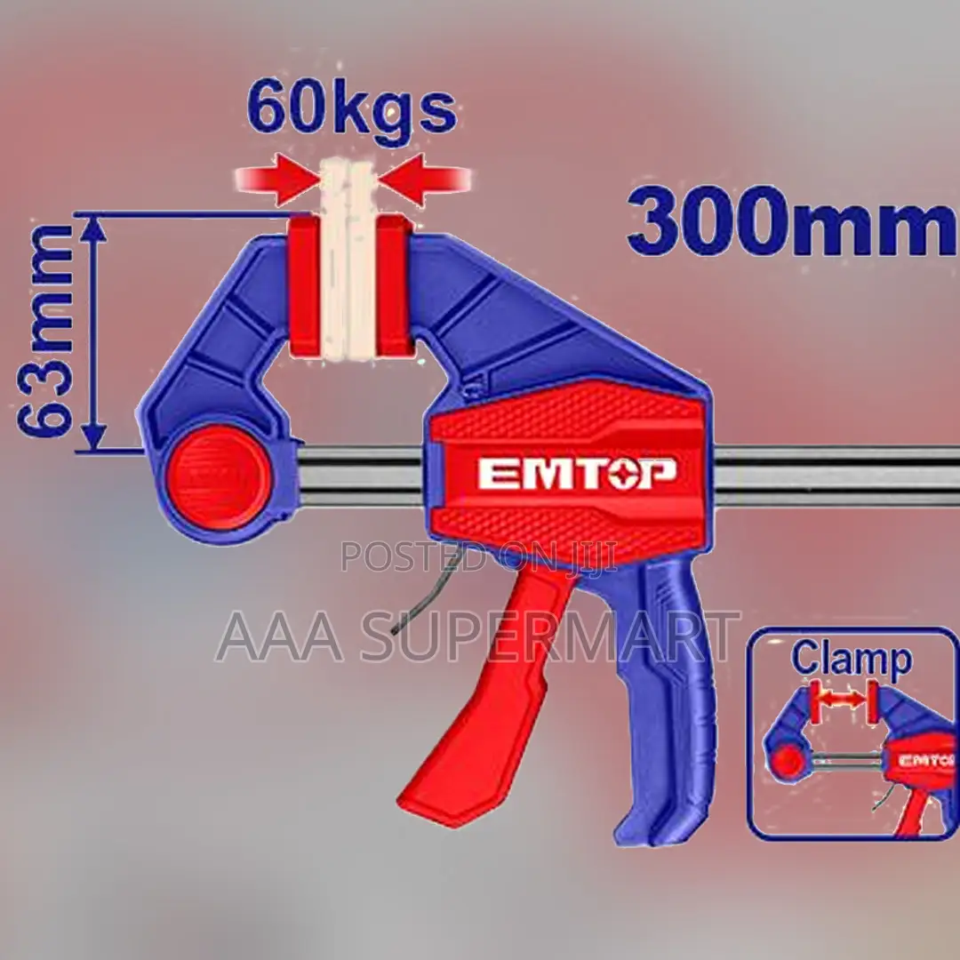 Emtop Clamp Size:63x300mm Max Clamp Force:60KGS Thickness