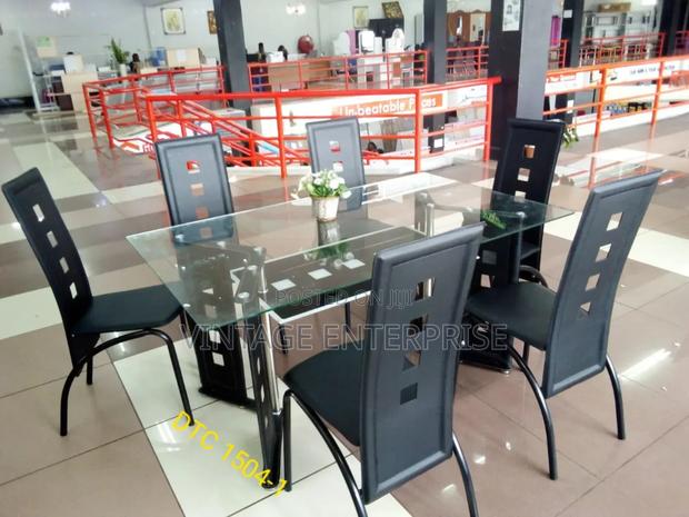 Executive 6 Sitter Glass Dining Table - main view