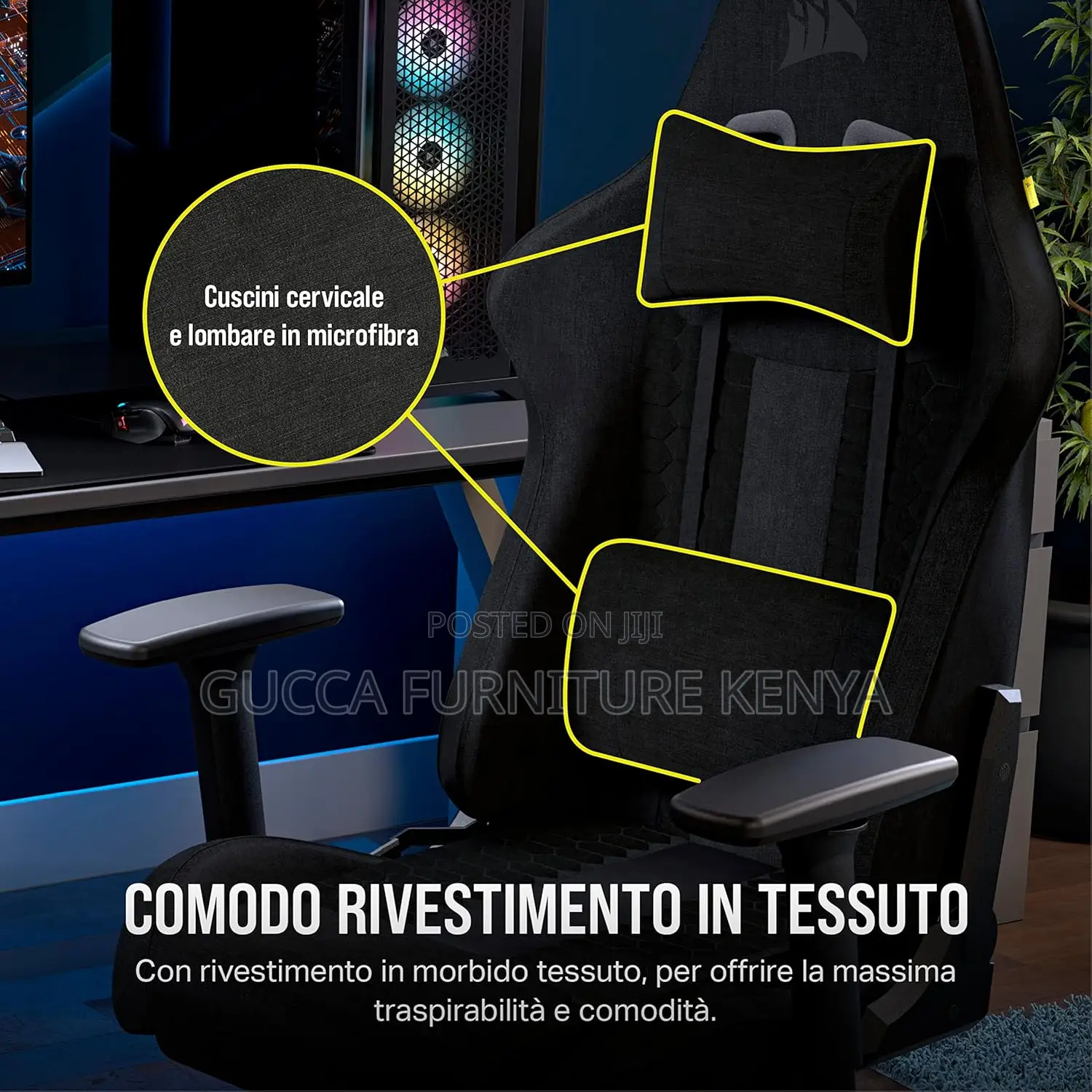 Office Chairs: Black Quality Ergonomic Gaming Chair