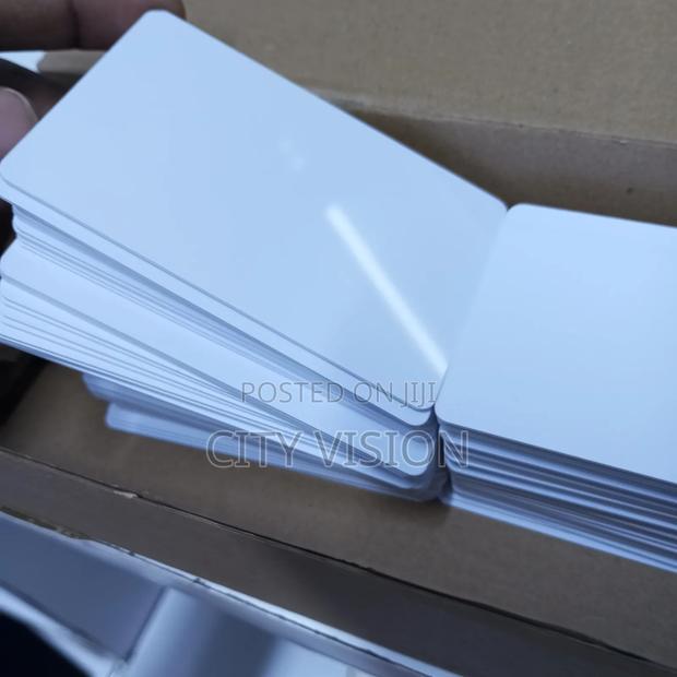 Plain White High Quality PVC Cards - main view