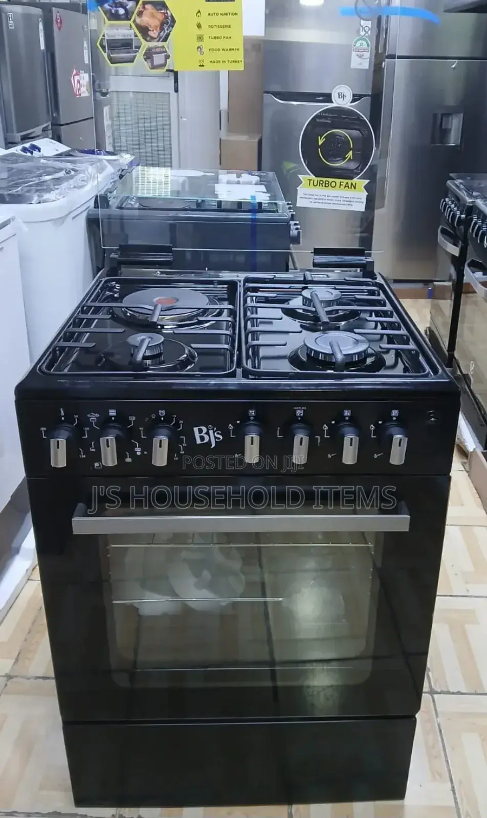 BJS 3 +1 Electric Cooker 60*60 Black