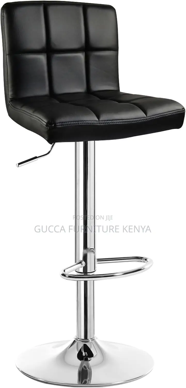 Home Chairs: Leather Adjustable Swivel Kitchen Barstool