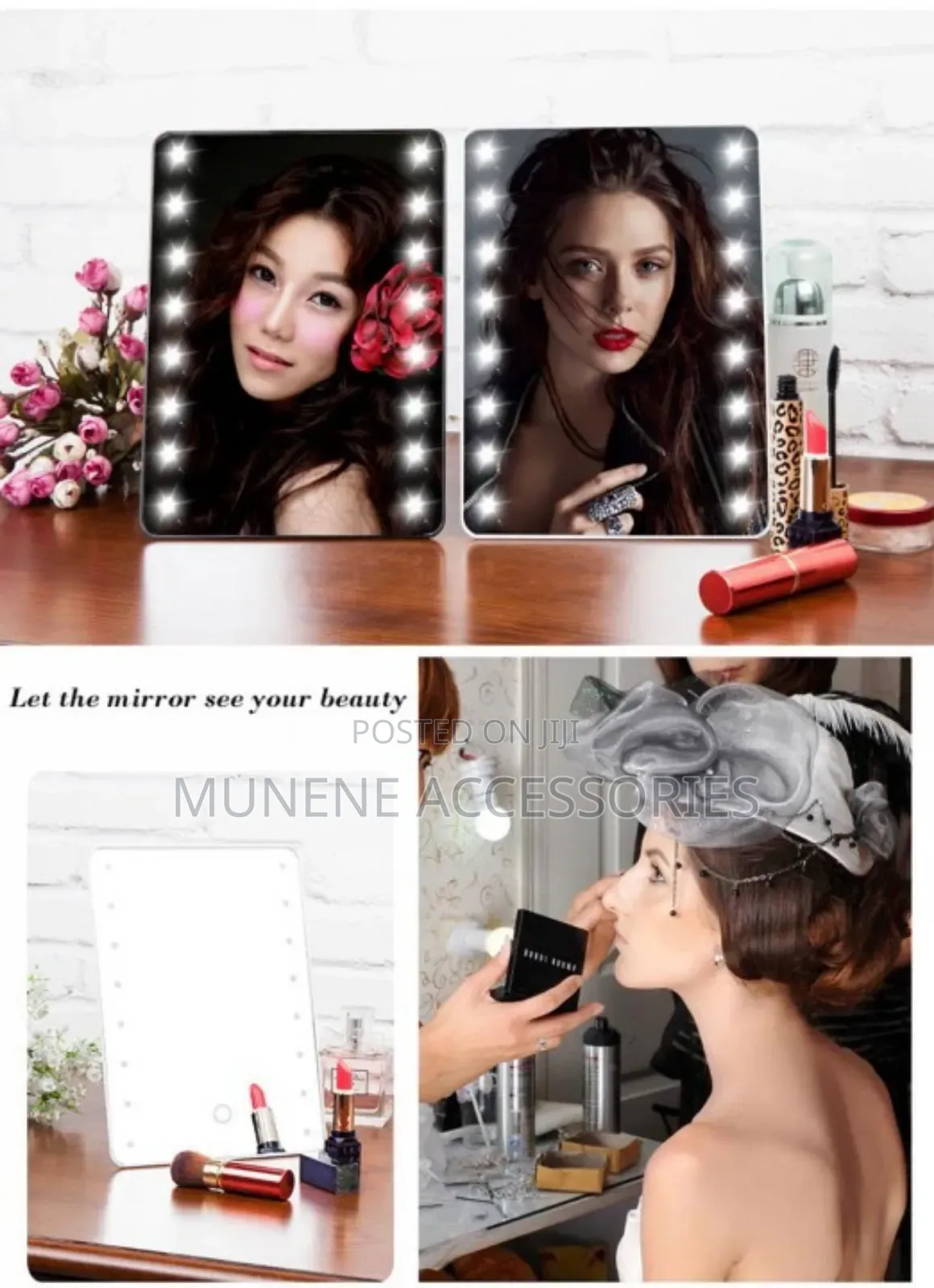 Vanity Mirror Led Light Touch Makeup Mirror Bat Powered